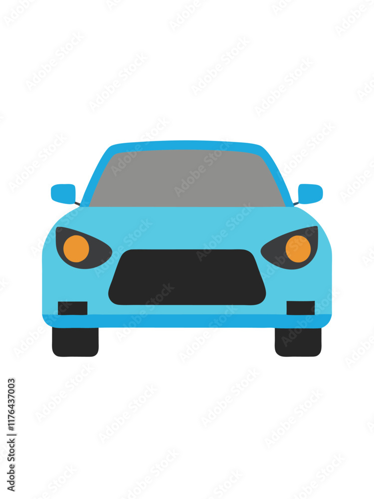Car front view flat illustration on white background
Car front view flat illustration on white background