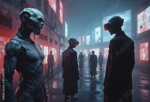 3D AR/VR: Robot Zombies vs Human Zombies in Action