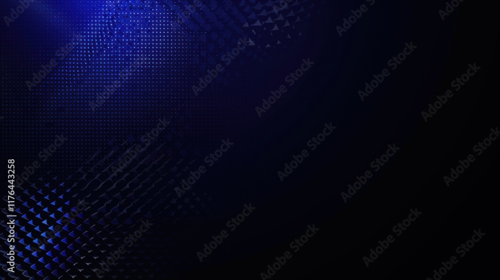Abstract Background with Dark Blue and Glowing Particles Abstract Background with Dark Blue and Glowing Particles