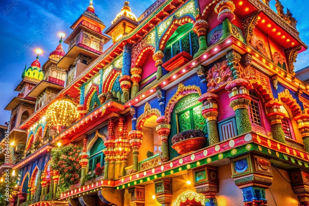 custom made wallpaper toronto digitalVibrant Surva Festival Celebration: Traditional Architecture and Festive Atmosphere