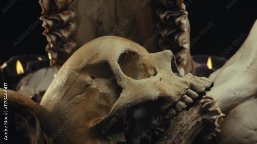 Bones and skulls. Bones and skulls.