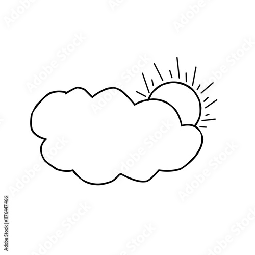 Sun with cloud