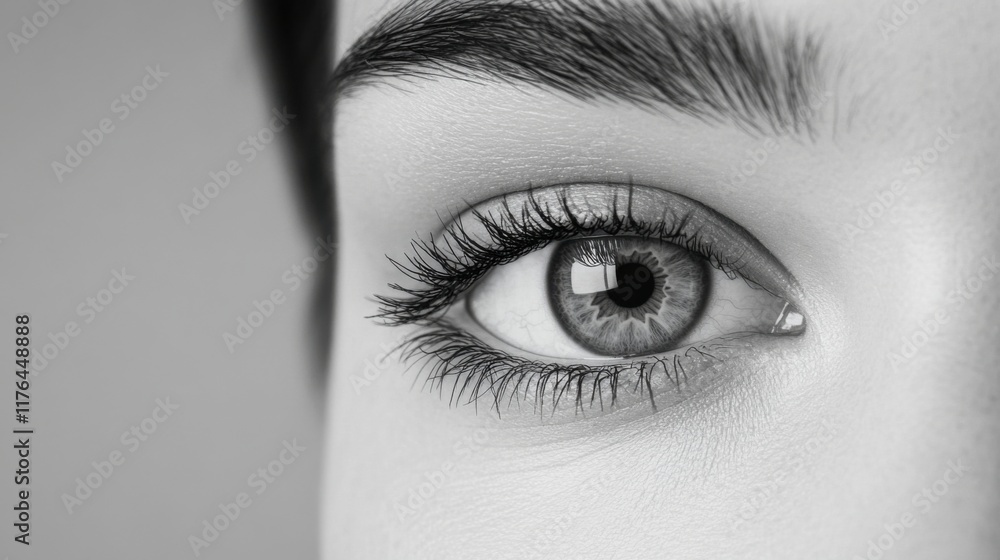 Fototapeta premium a close up of a person's eye with long eyelashes