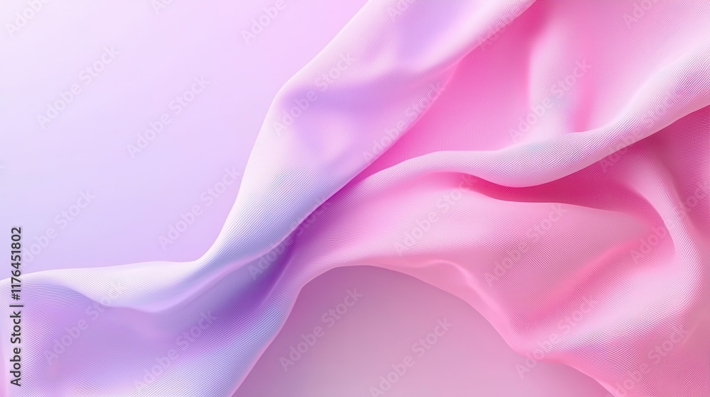 Fototapeta premium Flowing pink studio fabric elegance