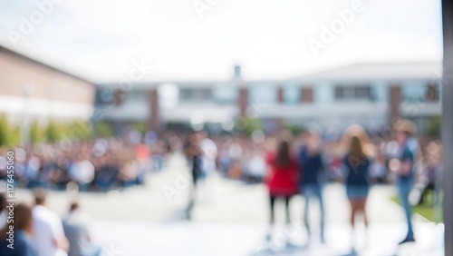 Wallpaper Mural Campus Event Blur: Students attending an outdoor campus event with blurred surroundings
 Torontodigital.ca