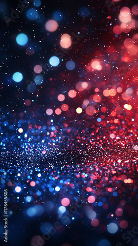 Red   Blue Glitter Lights Sparkle Background