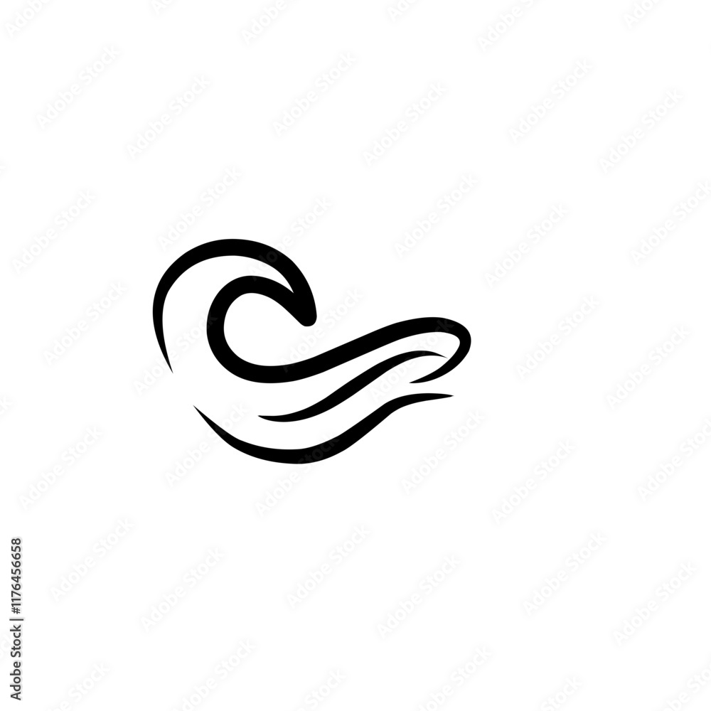 Fototapeta premium ocean wave of water icon