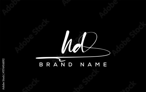 HD letter beauty handwriting vector logo.