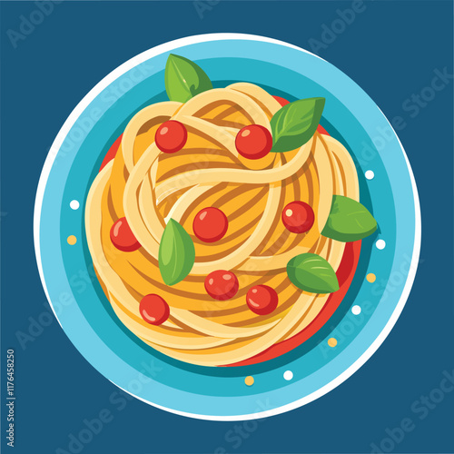 Pasta Food Vector Illustration - Delicious Italian Cuisine Design