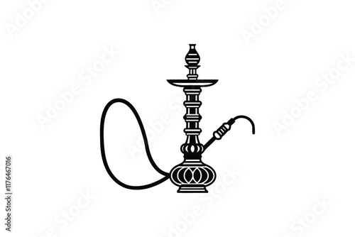 hookah isolated on white background