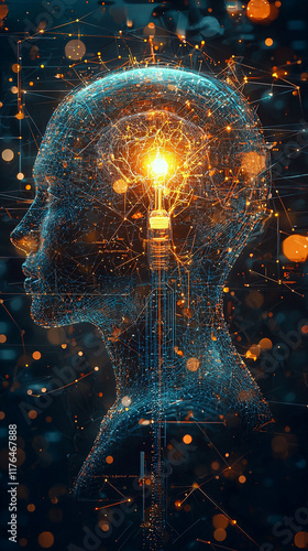 AI  Innovation  Network  Digital Brain  Idea  Lightbulb  Technology Concept