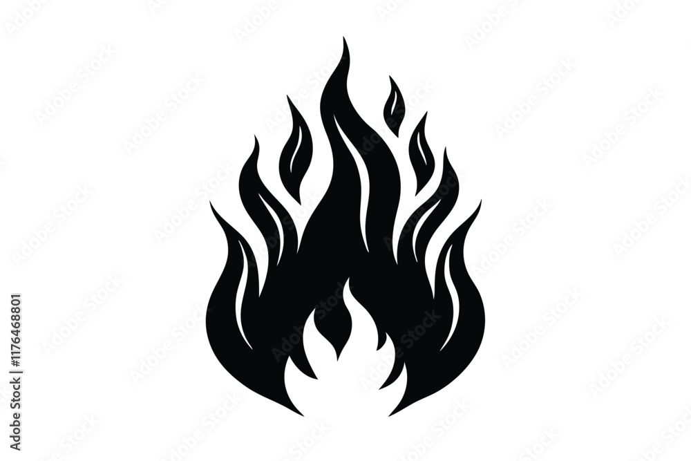 Naklejka premium fire and flames