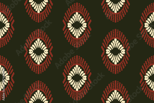 Ethnic ikat design Aztec tribal african art. Seamless pattern in tribal, folk embroidery, and Mexican style. Geometric ornament. Design for print fabric carpet, wallpaper, clothing, wrapping, fabric,
