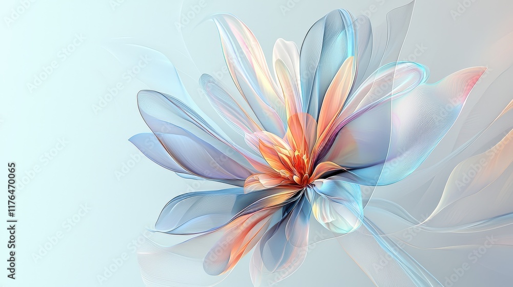 Fototapeta premium Minimalist Abstract Floral Background