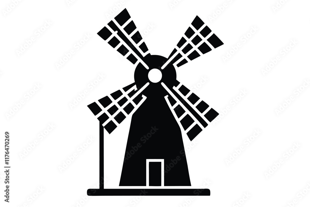 windmill silhouette vector windmill silhouette vector