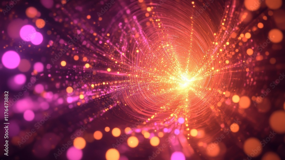 Abstract Technology Background with Glowing Particles and Data Visualization Elements in Vibrant Colors for Digital Design and Art Abstract Technology Background with Glowing Particles and Data Visualization Elements in Vibrant Colors for Digital Design and Art