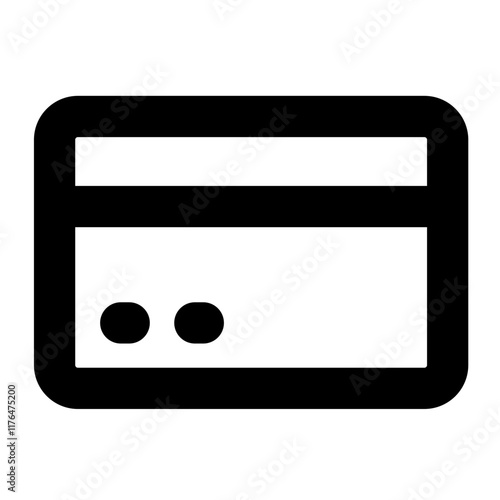 Credit Card Icon, Simple Line Icon