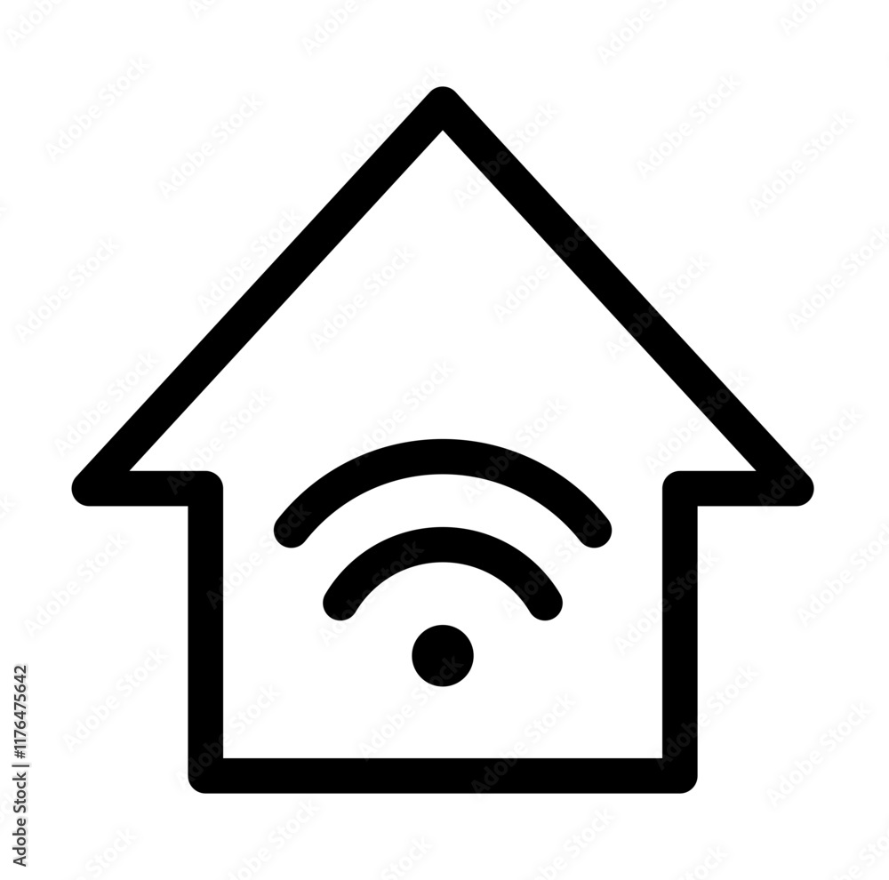 Smart Home Icon, Simple Line Icon Smart Home Icon, Simple Line Icon