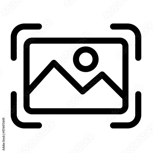 Screenshot Icon, Simple Line Icon