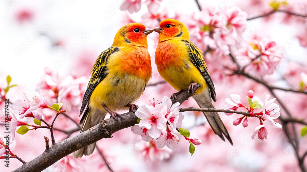 two birds on a branch two birds on a branch