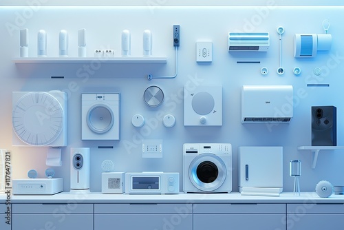 An Image of a Smart Home, Featuring Various Connected Devices and Appliances Ai
