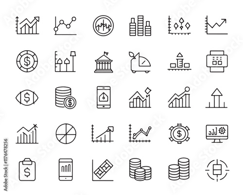 Margin trading line art 50 icon set collection ideas