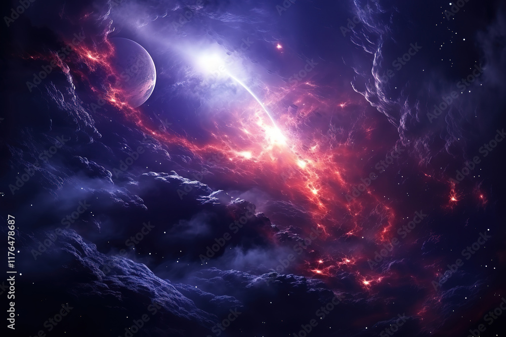 Obraz premium Gorgeous space galaxy nebula background