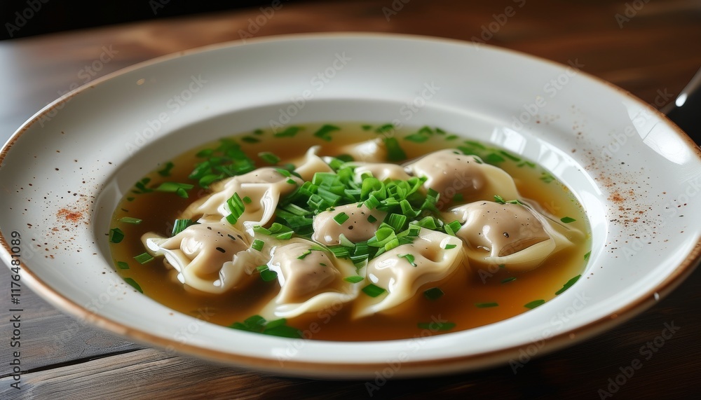 Bavarian Liver Dumpling Soup with Fresh Chives and Aromatic Broth Bavarian Liver Dumpling Soup with Fresh Chives and Aromatic Broth