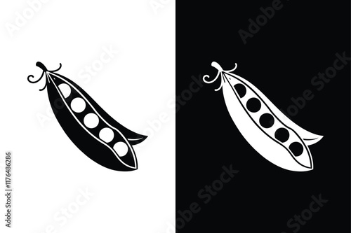 Silhouette Peas Icon Black Filled Style for Versatile Use