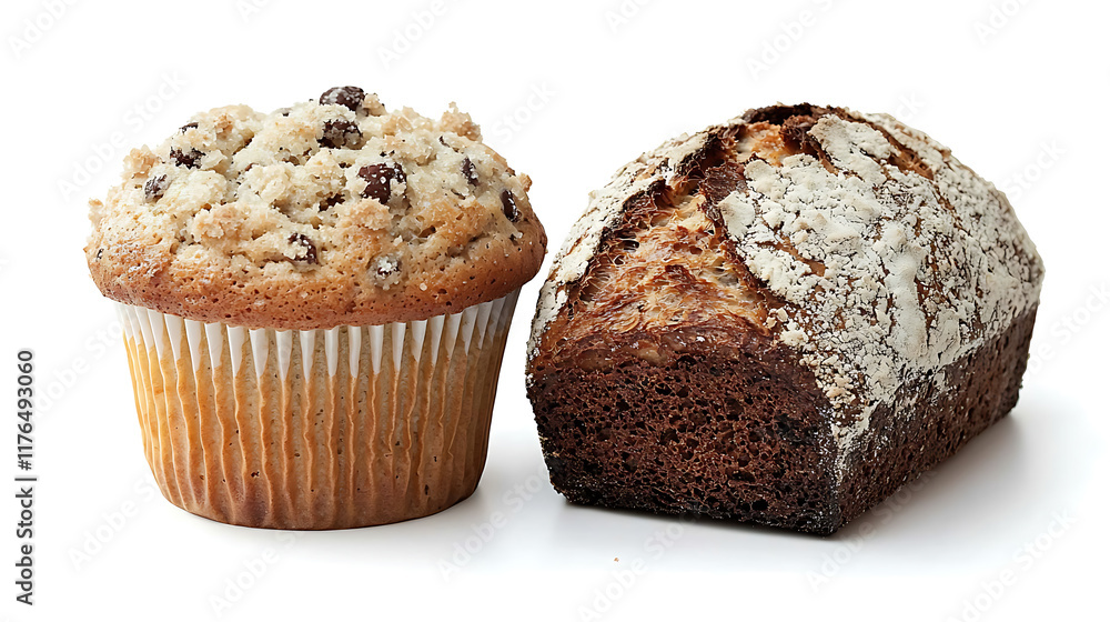 Delicious Muffins and Artisan Bread Bakery Showcase Kitchen Close-up Culinary Delights Delicious Muffins and Artisan Bread Bakery Showcase Kitchen Close-up Culinary Delights