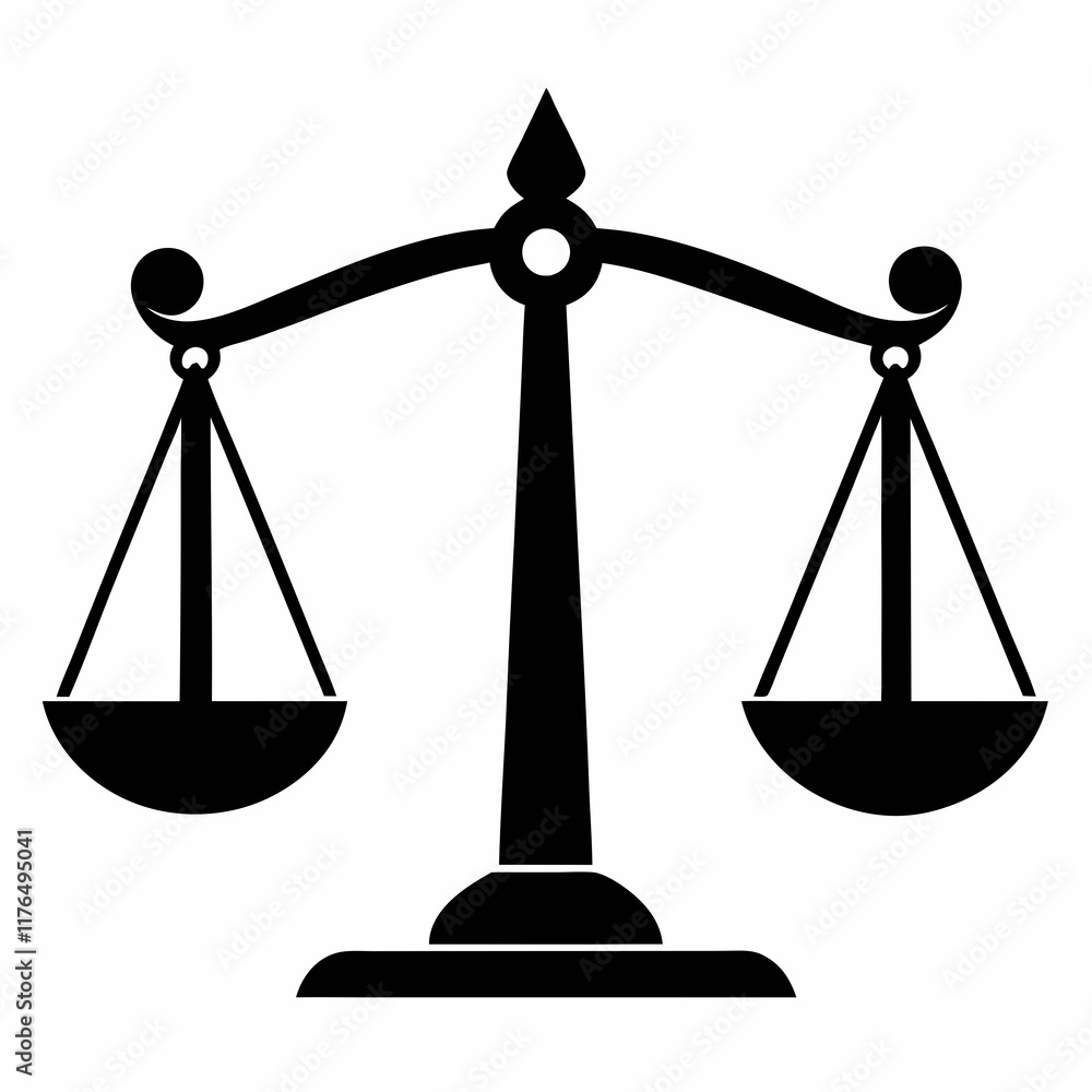 Balance Scale Silhouette Vector Art Balance Scale Silhouette Vector Art