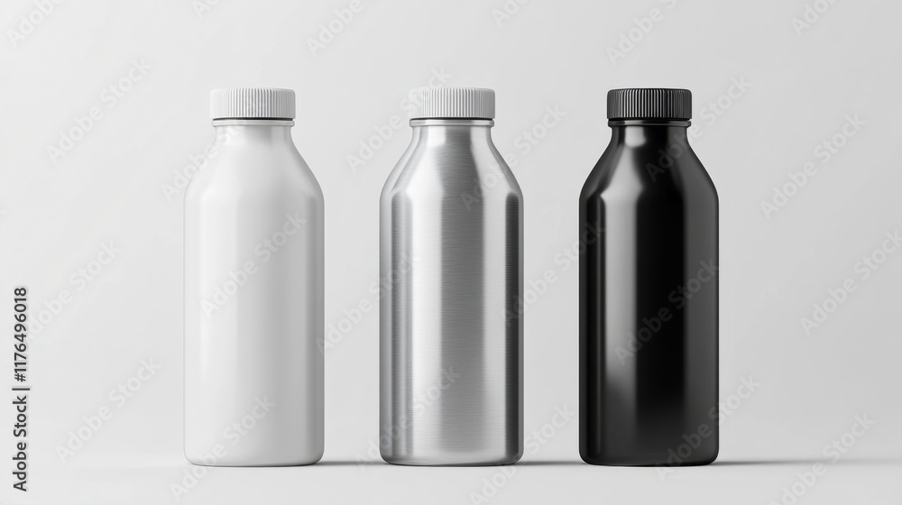 three different bottles are shown in a row three different bottles are shown in a row
