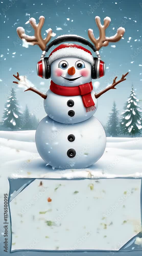 render blank holding text banner snowman toy winter holiday illustration art scarf antler reindeer character card wearing template 3d furry space greeting funny headphones clip christmas render blank holding text banner snowman toy winter holiday illustration art scarf antler reindeer character card wearing template 3d furry space greeting funny headphones clip christmas