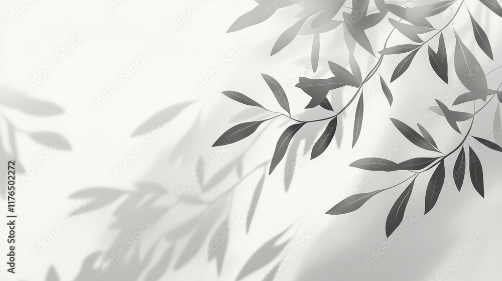 Olive tree branch leaf shadow on transparent background, vector silhouette. Olive leaves shadows or summer palm and bamboo or bush plant shade in light overlay effect for background Olive tree branch leaf shadow on transparent background, vector silhouette. Olive leaves shadows or summer palm and bamboo or bush plant shade in light overlay effect for background