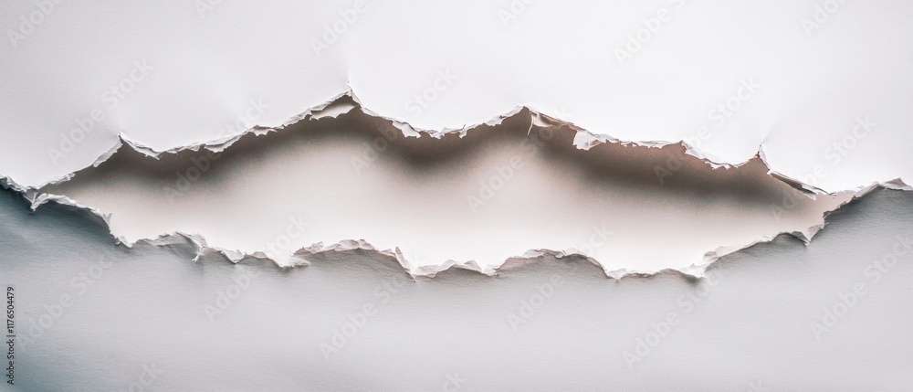 Torn White Paper Background Ripped Edge Texture Abstract Design Torn White Paper Background Ripped Edge Texture Abstract Design
