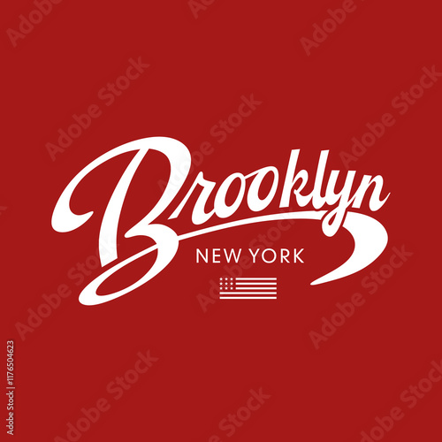 Brooklyn, typography motivational quotes, modern design slogan. Vector illustration graphics print t shirt, apparel, background.