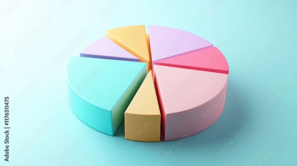 Obraz premium a pie chart with four sections of it