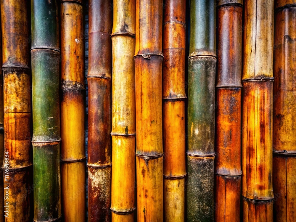 Aged Bamboo Texture: Rustic Architectural Detail Stock Photo Aged Bamboo Texture: Rustic Architectural Detail Stock Photo