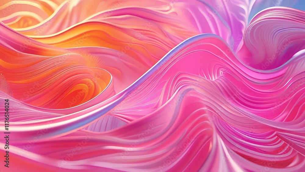 Obraz premium realistic abstract background with a colorful wave , Colorful background design 