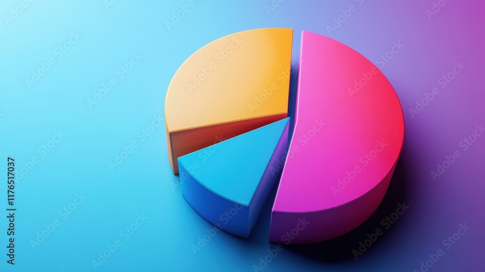Obraz premium a pie chart with a few different sections