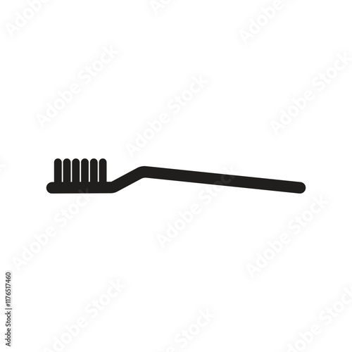 Toothbrush icon in flat style illustration