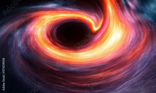 Wallpaper Mural A vibrant depiction of a swirling black hole, showcasing cosmic energy and motion. Torontodigital.ca