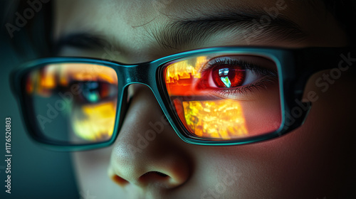 Wallpaper Mural Young boy intensely focused on gaming Torontodigital.ca