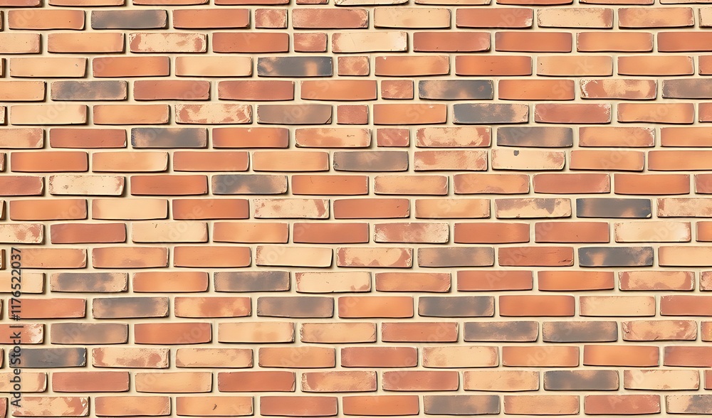 Obraz premium Rustic Red Brick Wall Texture. AI Generated