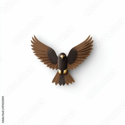 Majestic bird in flight creative artwork digital illustration minimalist background aesthetic perspective photo