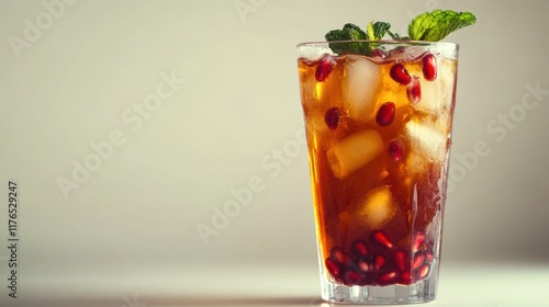 Wallpaper Mural Beautifully Garnished Pomegranate Iced Tea with Mint and Seeds Torontodigital.ca