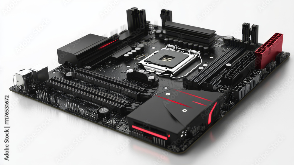 Motherboard brain on white background for technology concept design. Vector version also available in gallery Motherboard brain on white background for technology concept design. Vector version also available in gallery