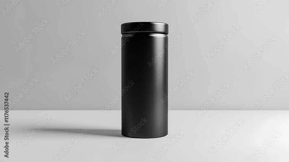 A classic clear glass jar on the beautifull empty background A classic clear glass jar on the beautifull empty background