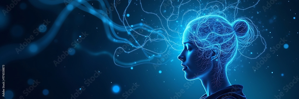 An abstract visualization of overthinking, with a tangled web of glowing lines surrounding a person’s head, symbolizing complex thoughts, uncertainty, and inner turmoil.
An abstract visualization of overthinking, with a tangled web of glowing lines surrounding a person’s head, symbolizing complex thoughts, uncertainty, and inner turmoil.