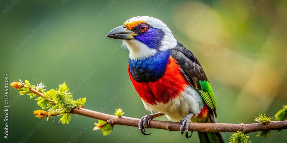 Obraz premium White-headed Barbet Bird Masai Mara Kenya Africa Wildlife Photography